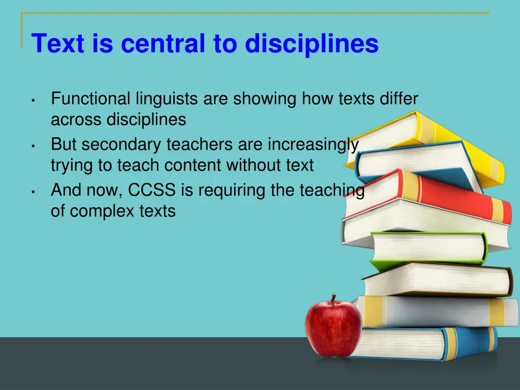 text is central to disciplines