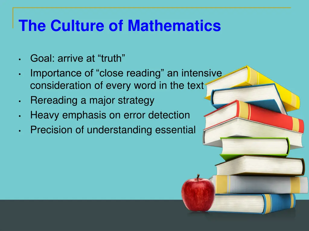 the culture of mathematics