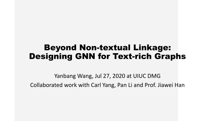 beyond non textual linkage designing gnn for text