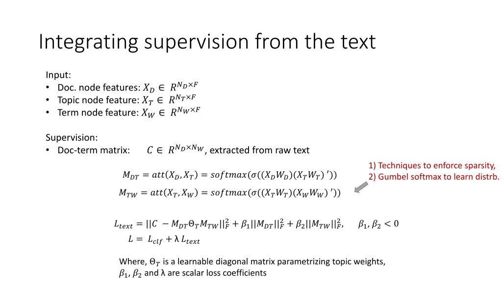 integrating supervision from the text