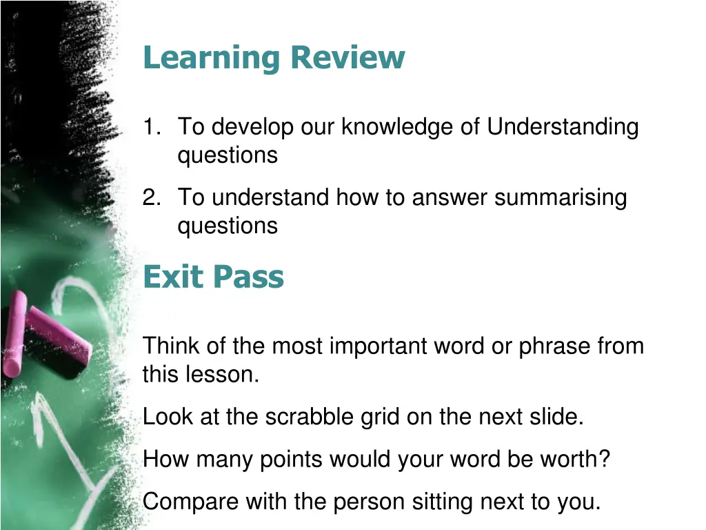 learning review 1