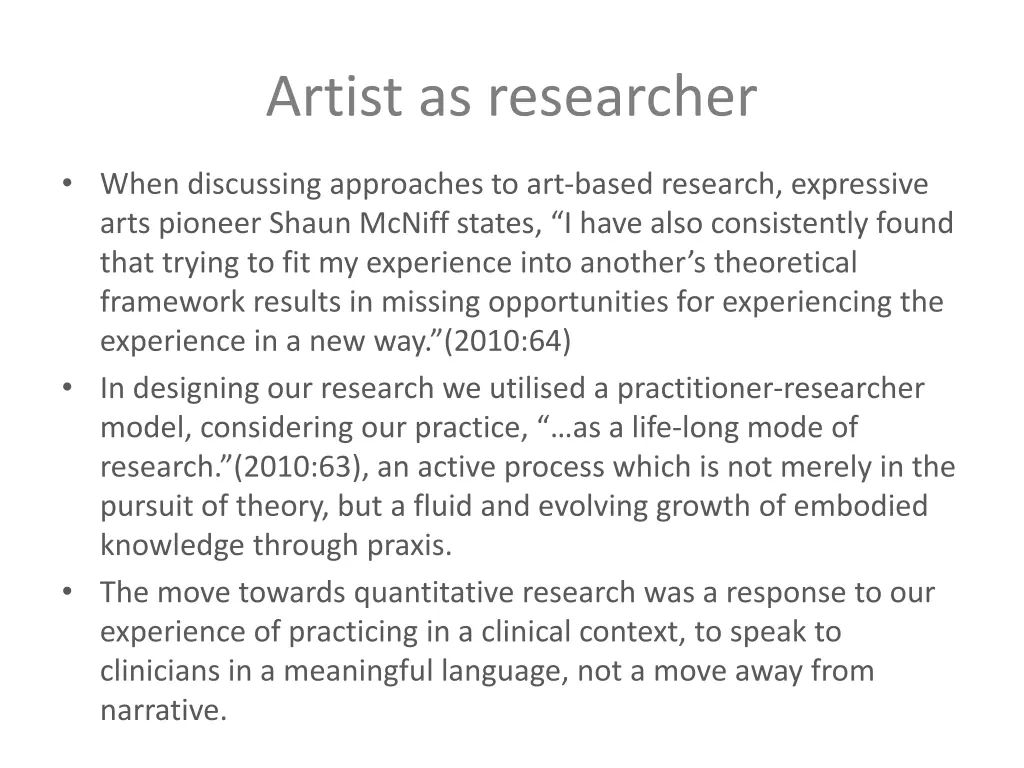 artist as researcher