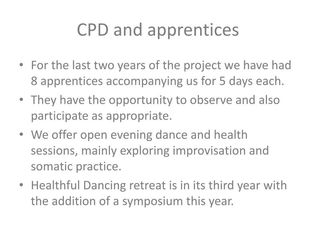 cpd and apprentices