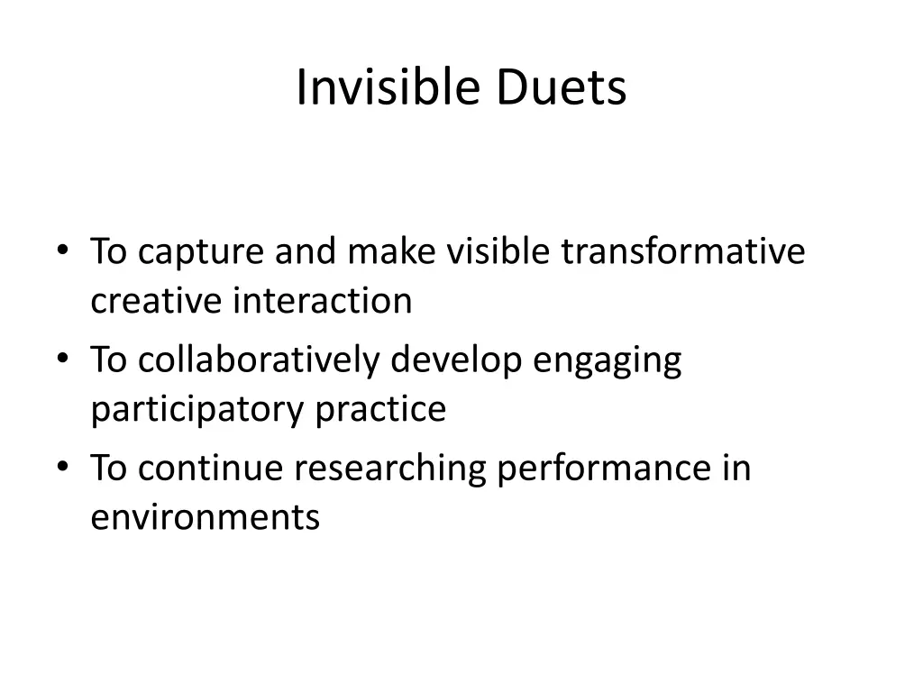 invisible duets 1