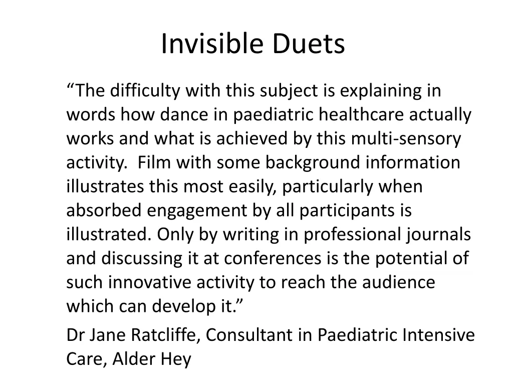 invisible duets