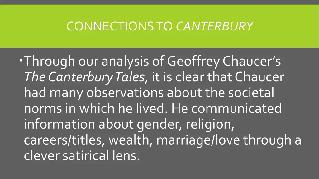 connections to canterbury