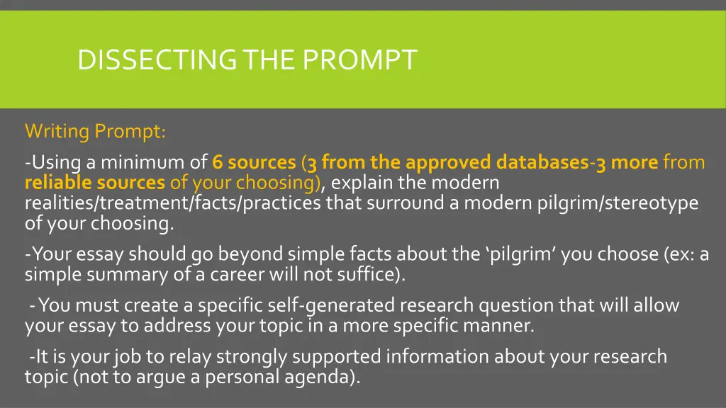 dissecting the prompt