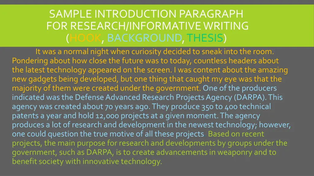 sample introduction paragraph for research