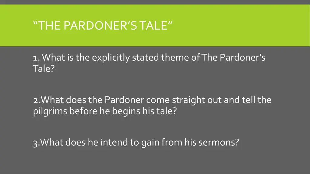 the pardoner s tale