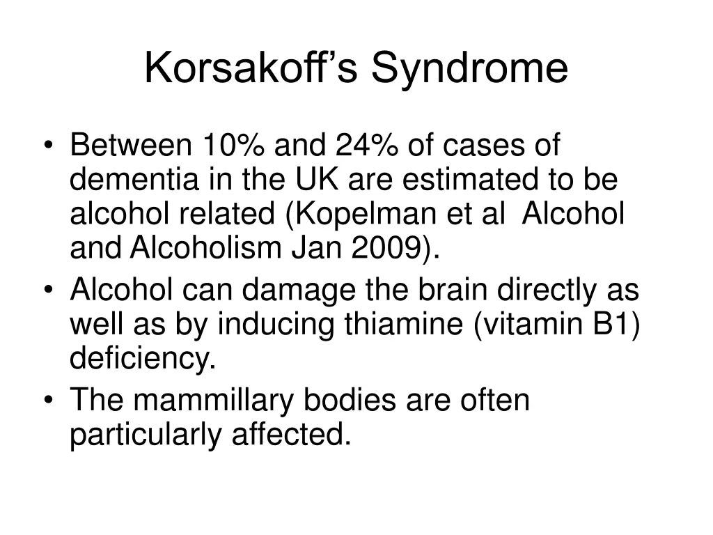 korsakoff s syndrome