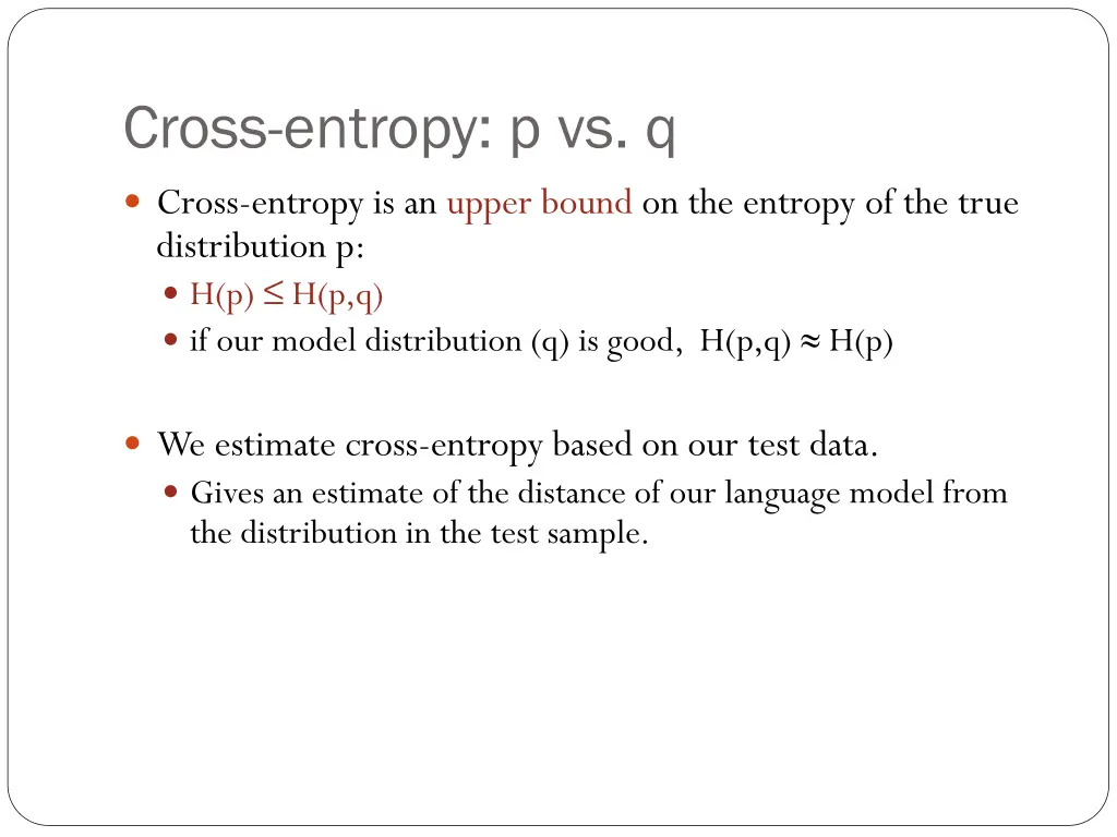 cross entropy p vs q