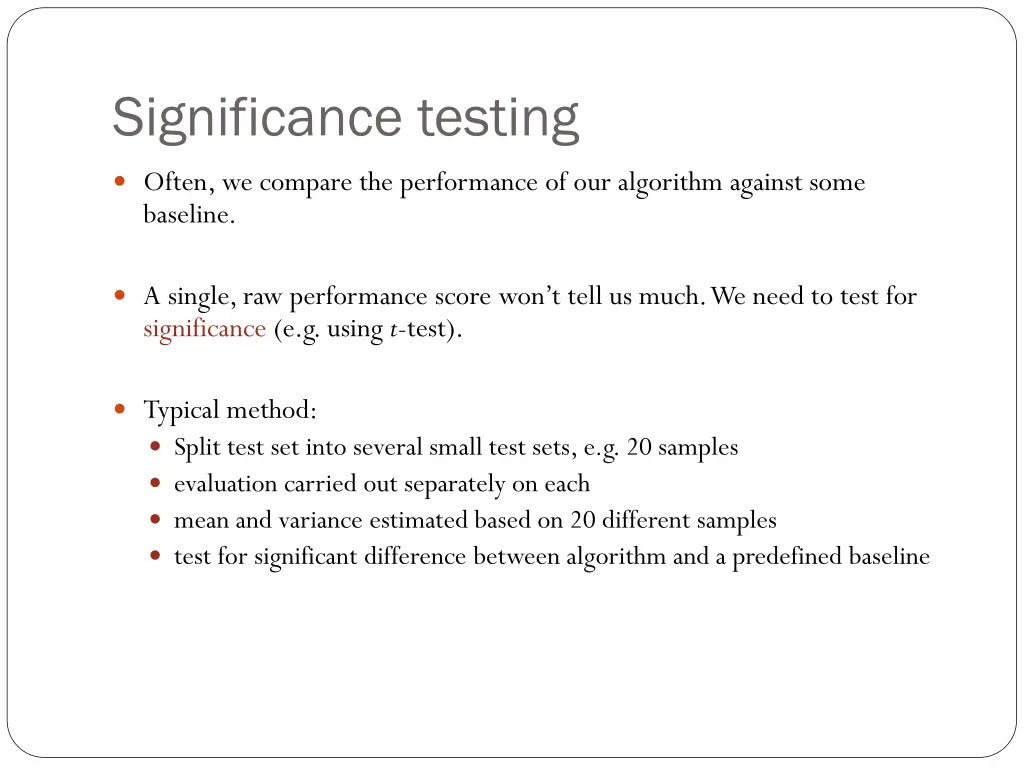 significance testing