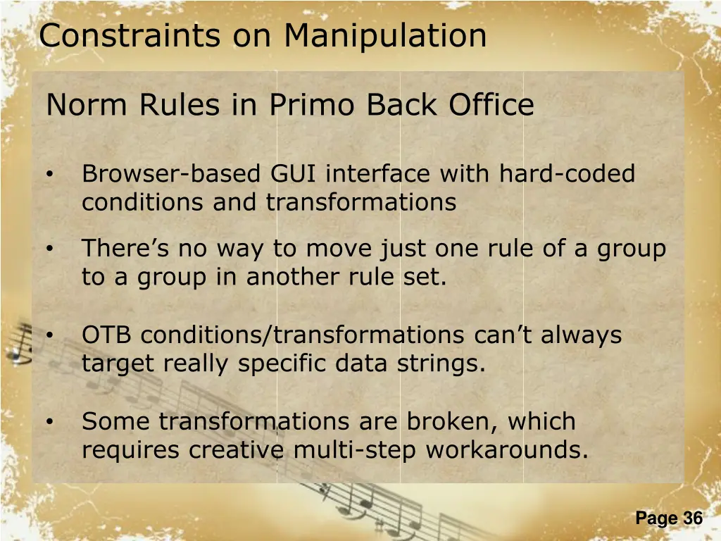 constraints on manipulation