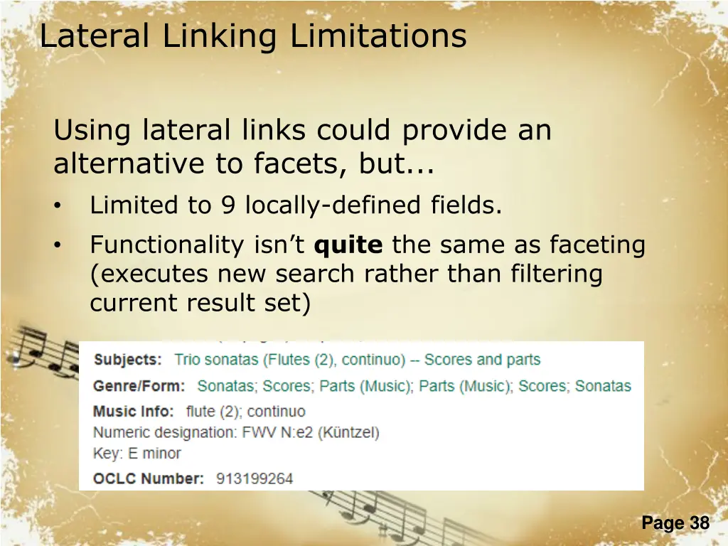 lateral linking limitations