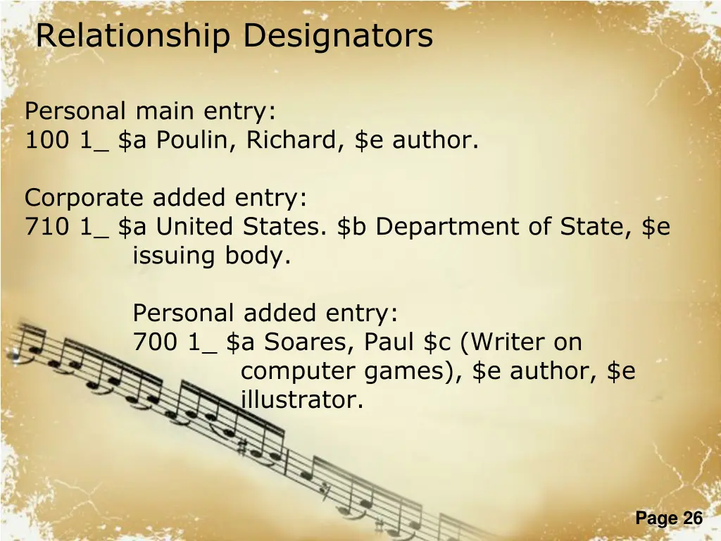 relationship designators