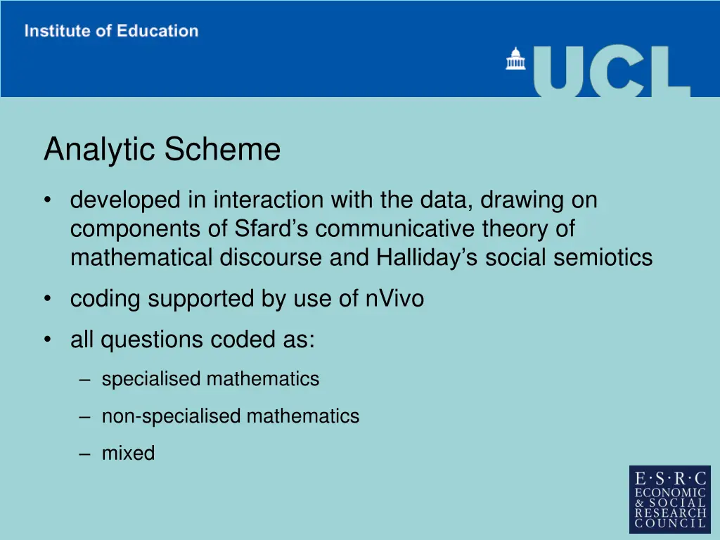 analytic scheme