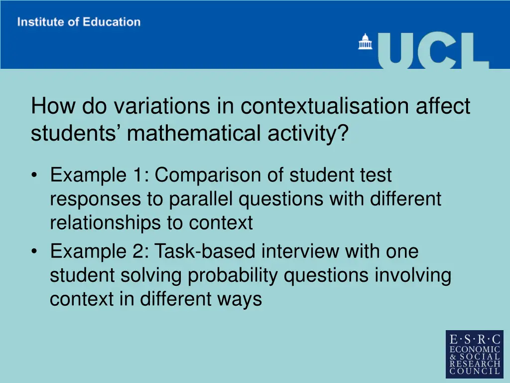 how do variations in contextualisation affect