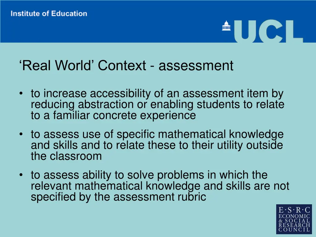 real world context assessment