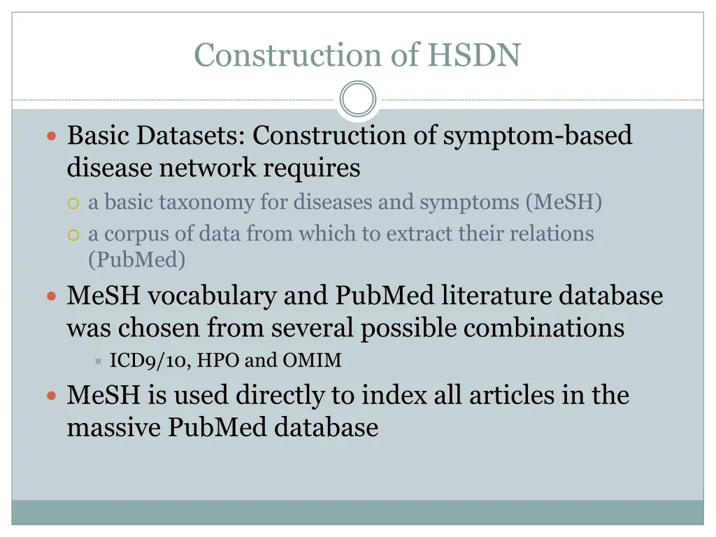 construction of hsdn