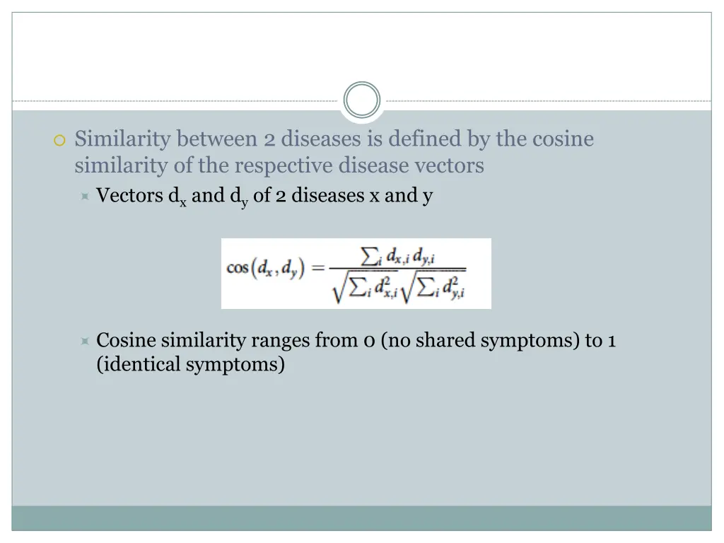 similarity between 2 diseases is defined