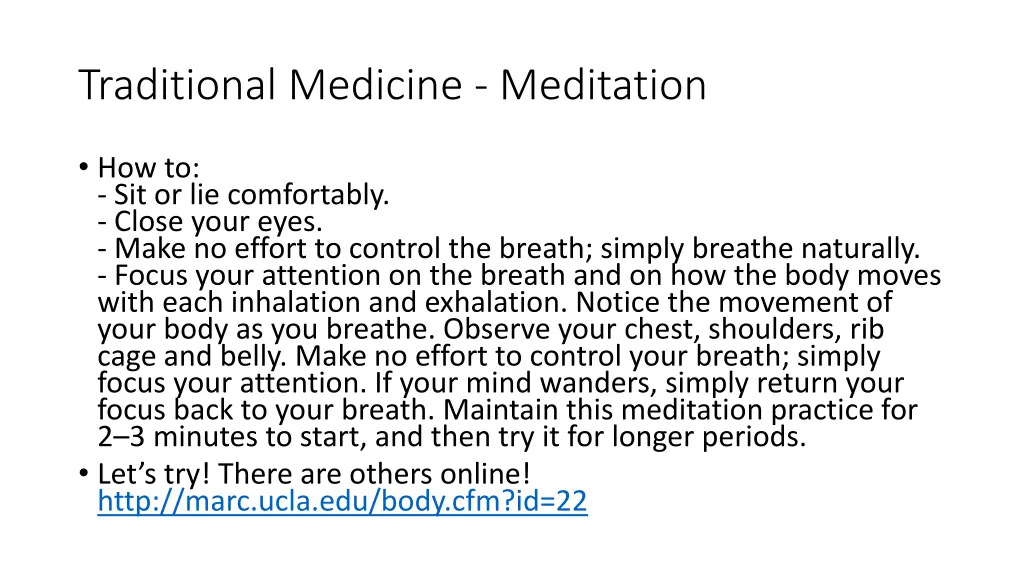 traditional medicine meditation 1