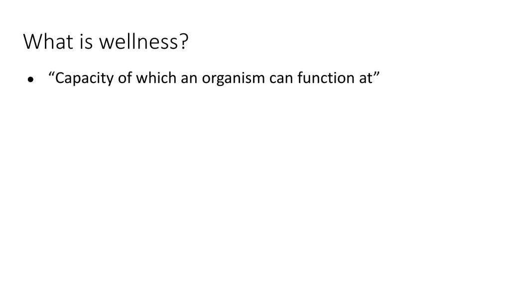 what is wellness