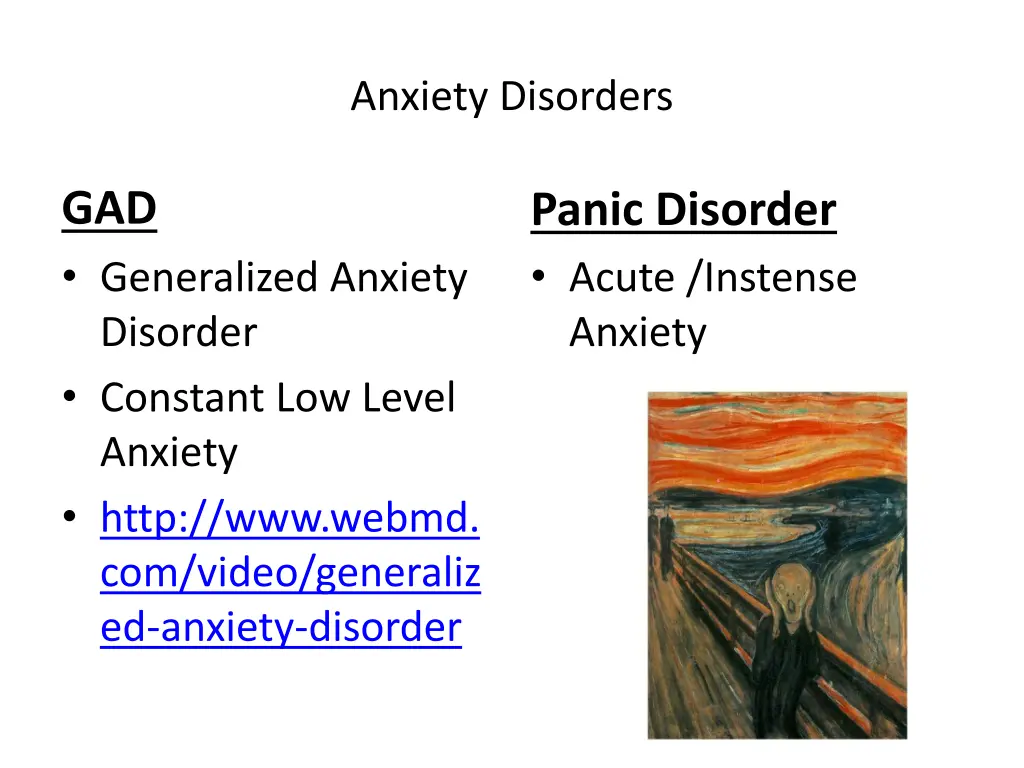 anxiety disorders