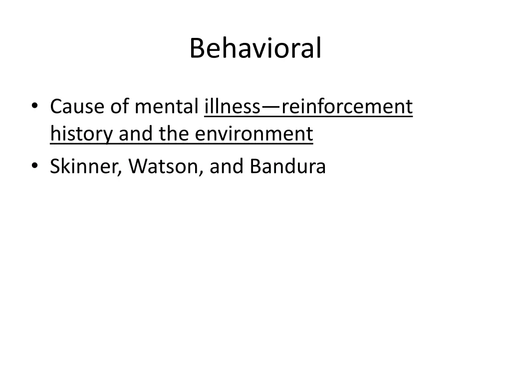 behavioral