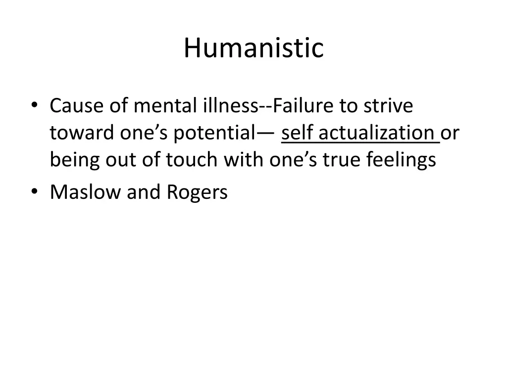 humanistic