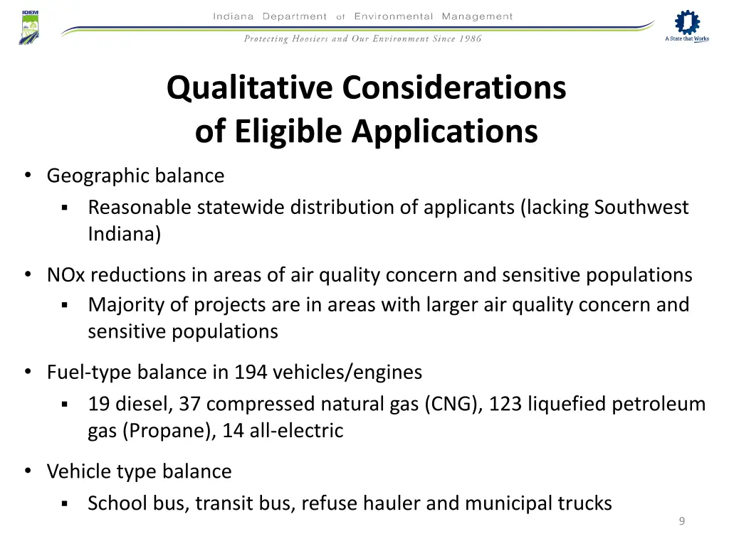 qualitative considerations of eligible