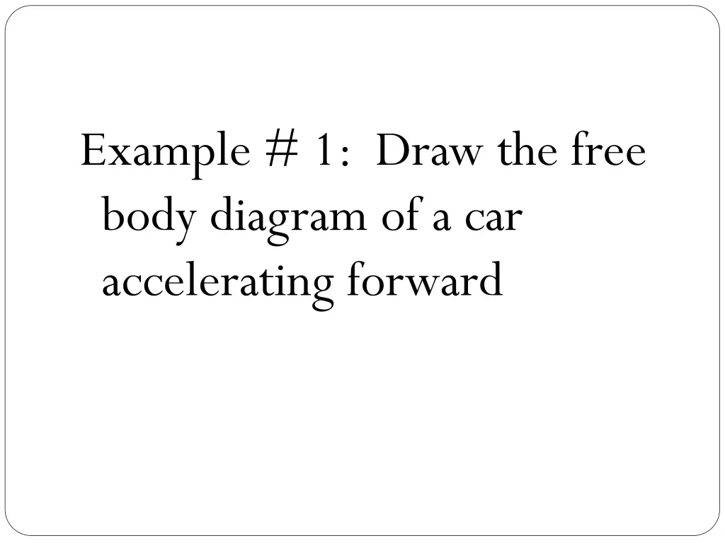 example 1 draw the free body diagram