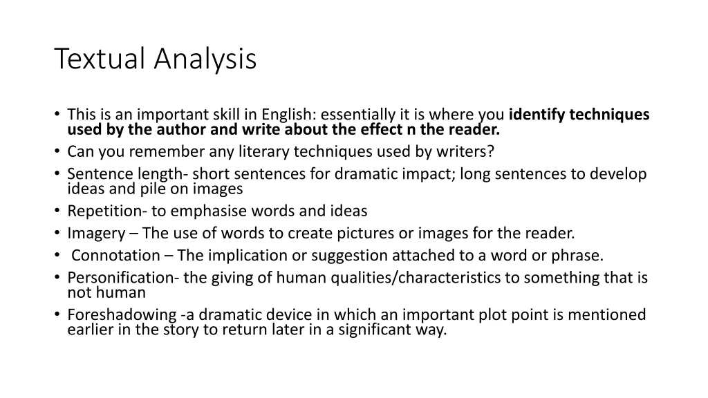 textual analysis