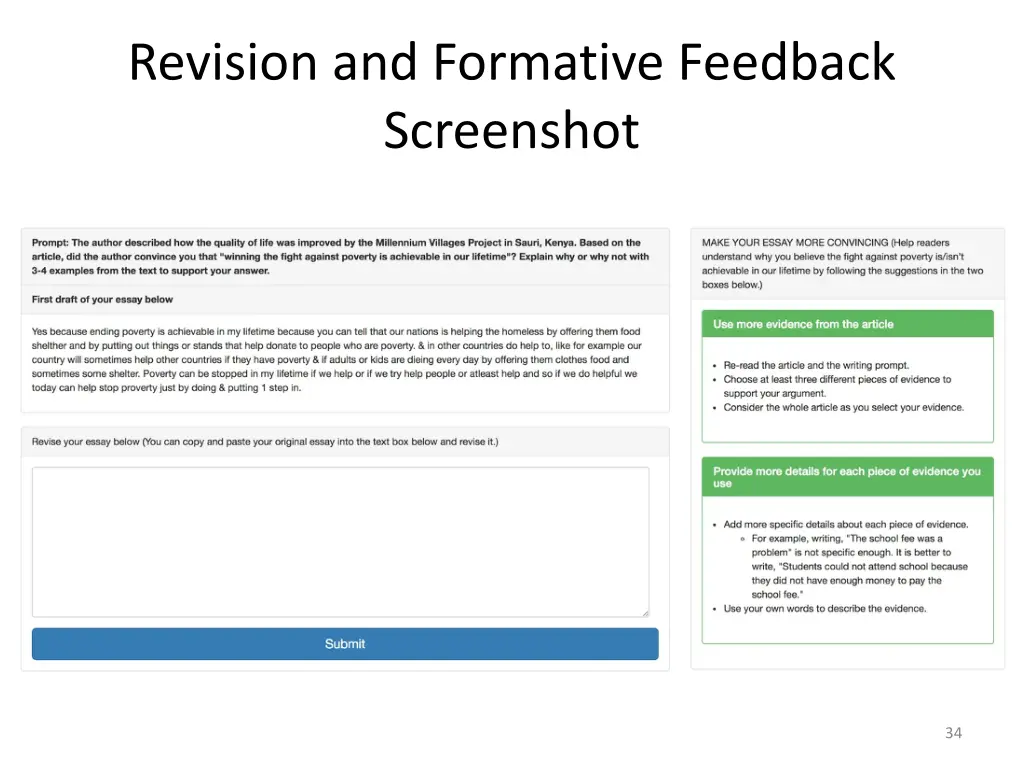 revision and formative feedback screenshot