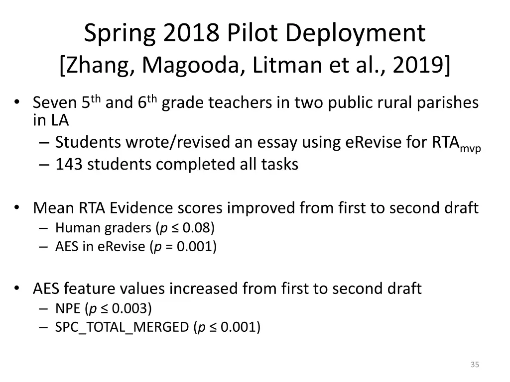 spring 2018 pilot deployment zhang magooda litman