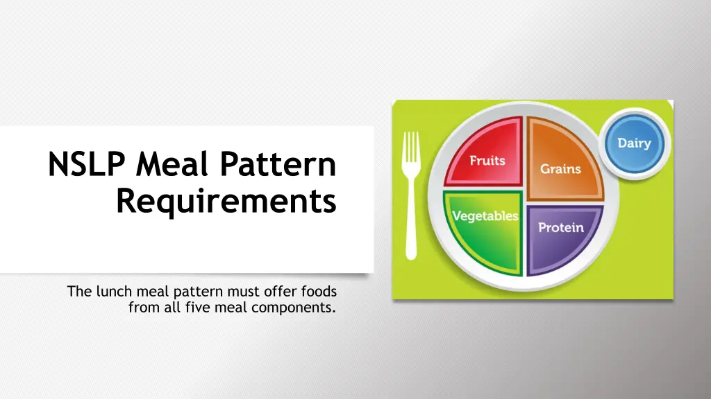 nslp meal pattern requirements