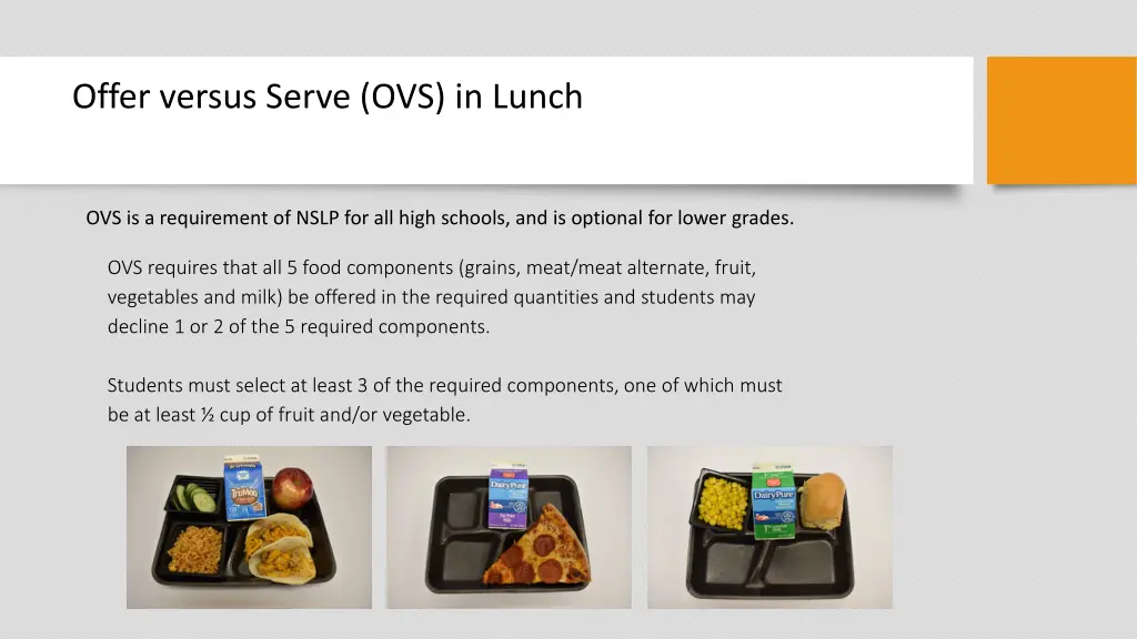 offer versus serve ovs in lunch