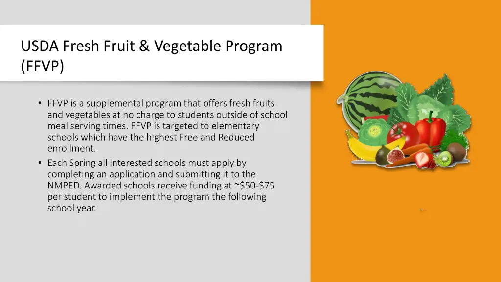 usda fresh fruit vegetable program ffvp