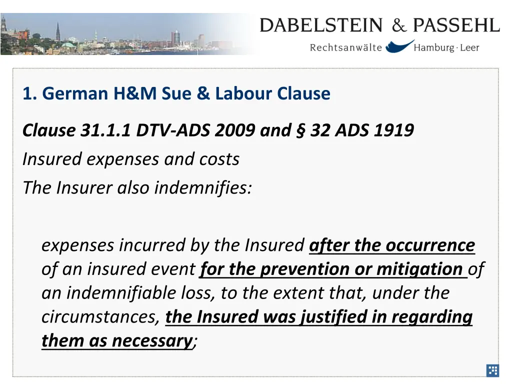 1 german h m sue labour clause