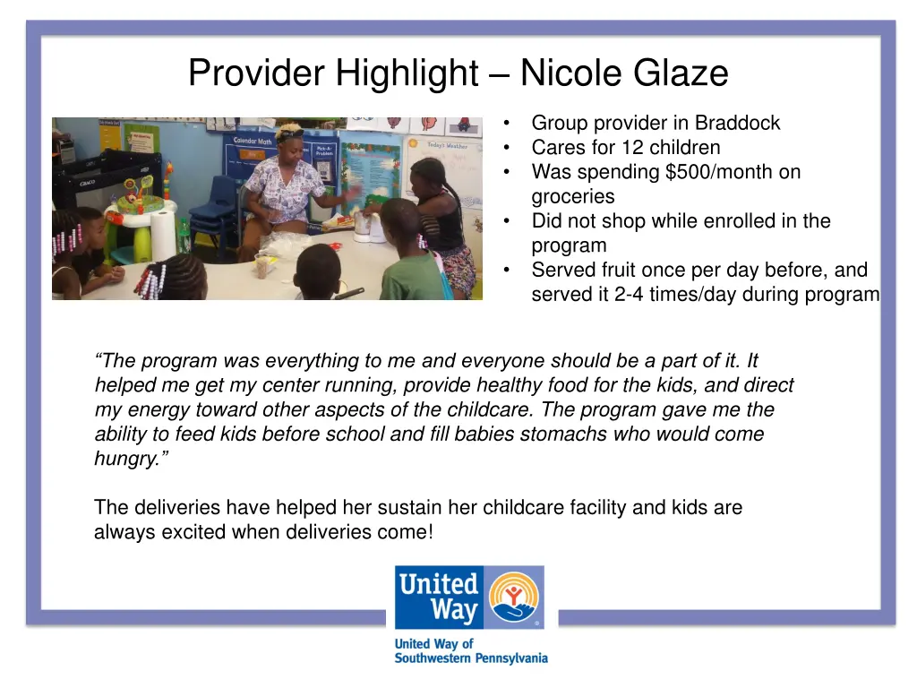 provider highlight nicole glaze