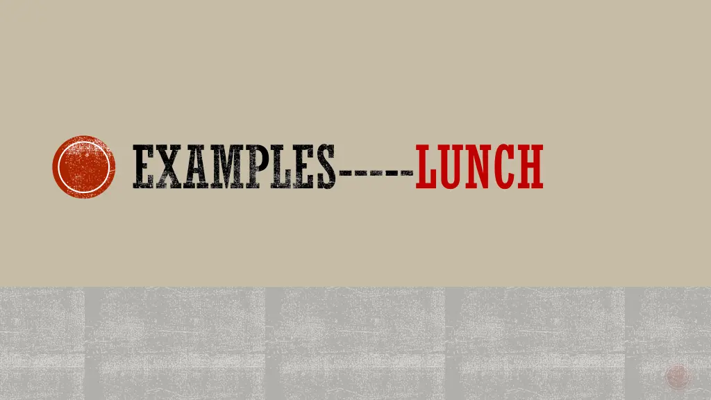 examples lunch