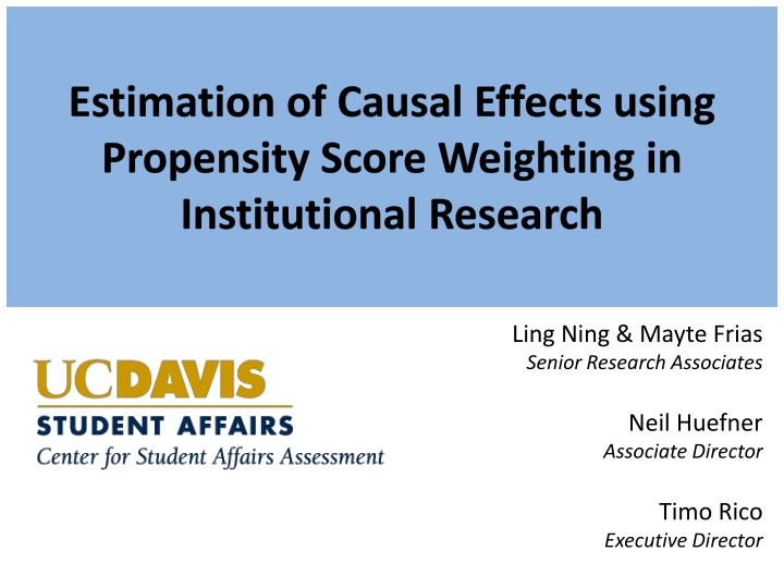 estimation of causal effects using propensity