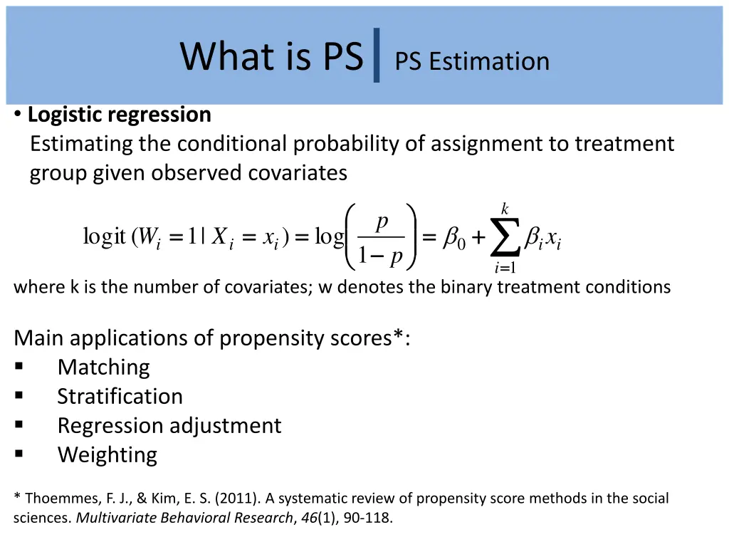 what is ps ps estimation