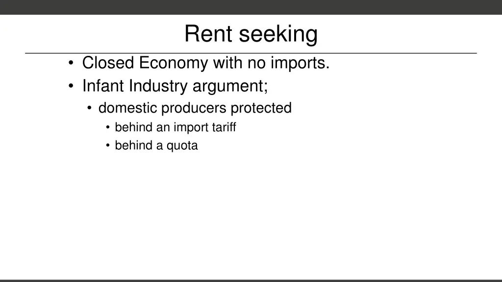 rent seeking