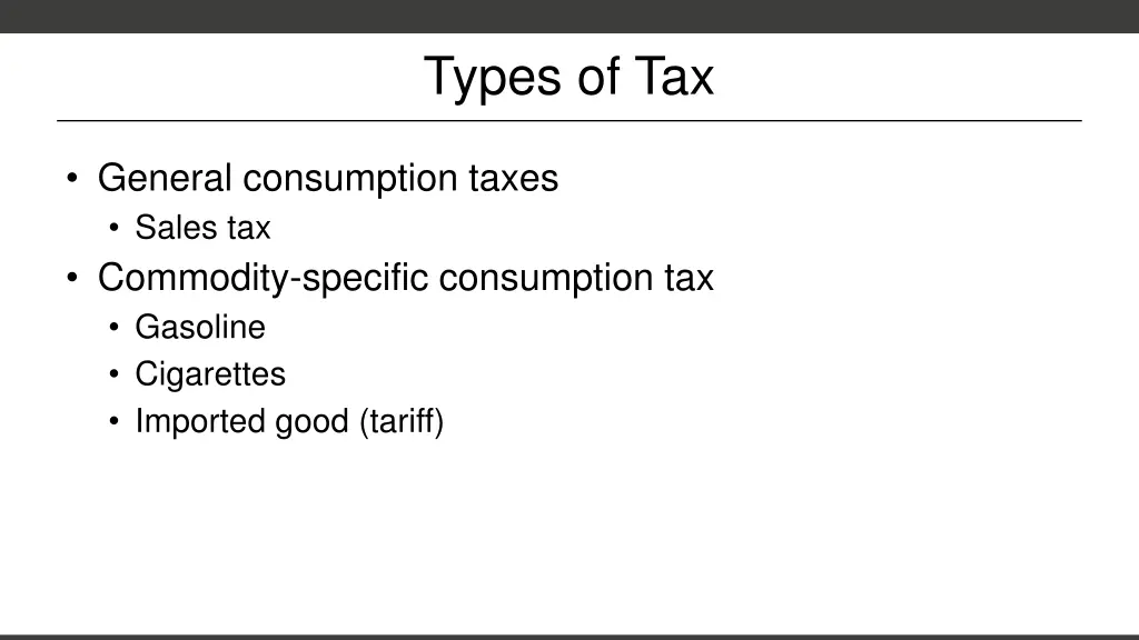 types of tax