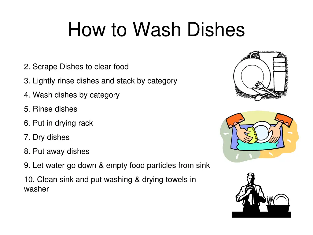 how to wash dishes 1