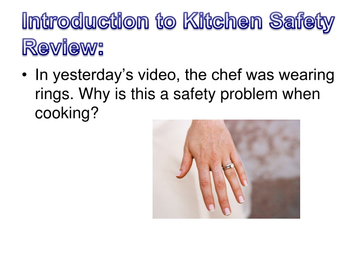 introduction to kitchen safety review