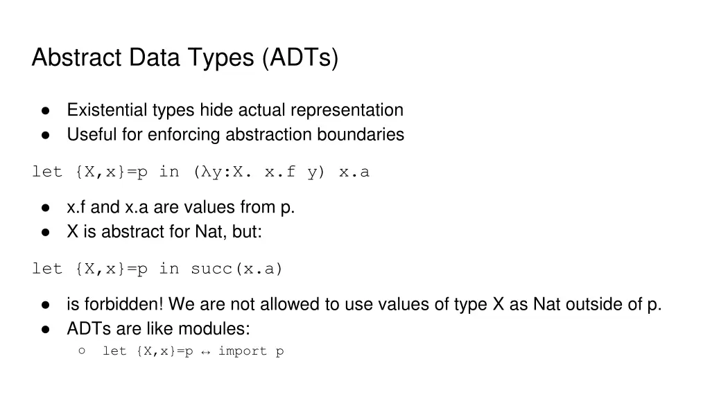 abstract data types adts