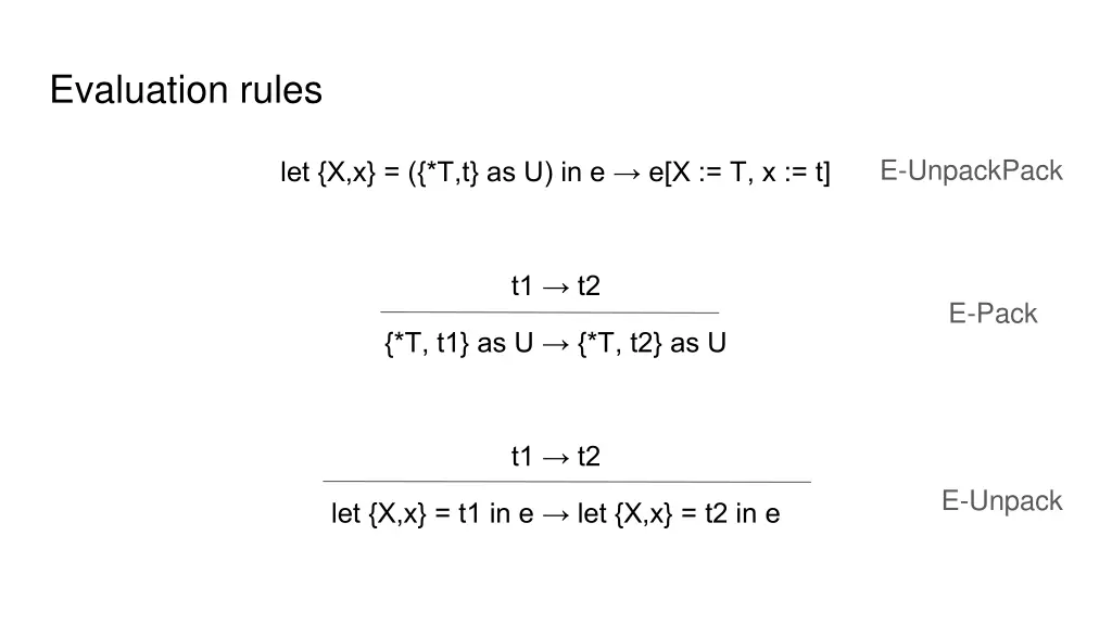 evaluation rules