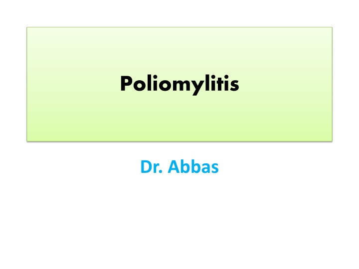 poliomylitis