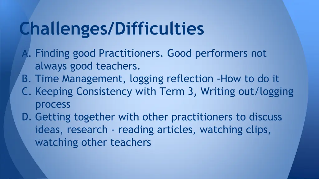 challenges difficulties